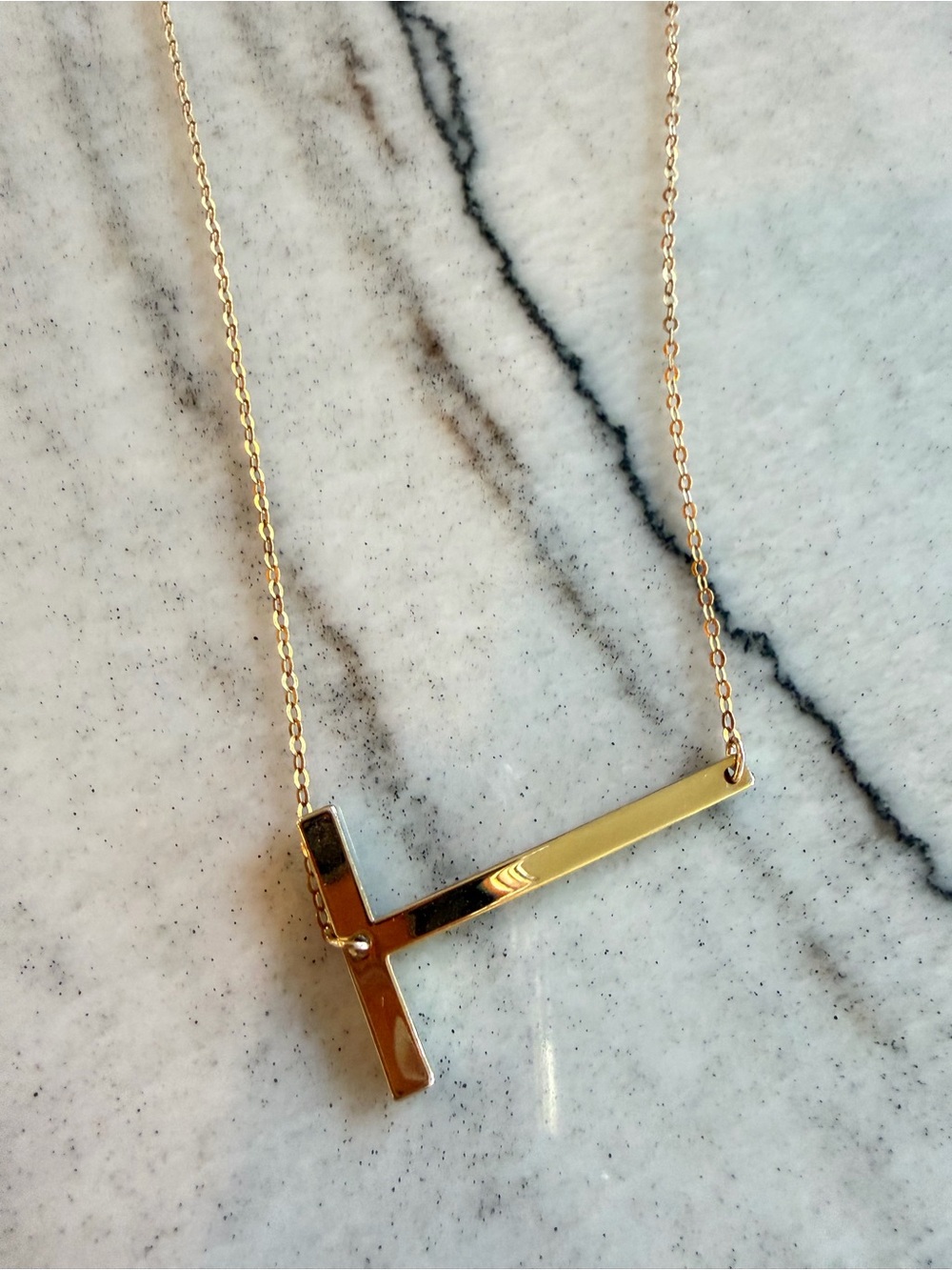 NEW Meghan Bo designs initial T necklace